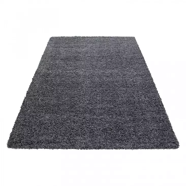 Tumma Harmaa Matto 120x170 cm - 100% Polypropeeni, Antibakteerinen, 30 mm Nukka, Jute Alapuoli, Helppohoitoinen - Suuret ja keskikokoiset matot - 8683342162890 - 1