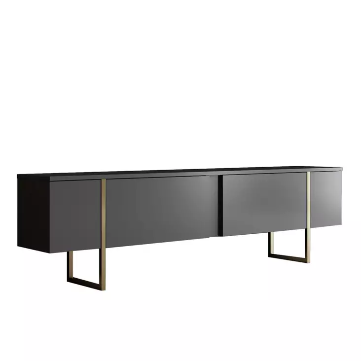 TV-taso, antrasiitti kulta, 180cm leveä, kestävä, moderni design - TV-tasot - 8683743790920 - 1