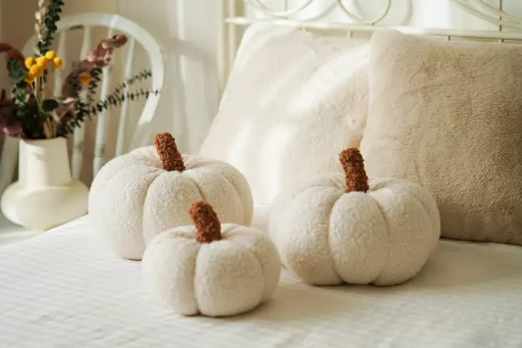 Valkoinen Polyesterityyny 18x25x25 cm - Helppohoitoinen Sisustustyyny Silikonitäytteellä, Pyyhittävä Kostealla Liinalla - Koristetyynyt - 8684283979240 - 1