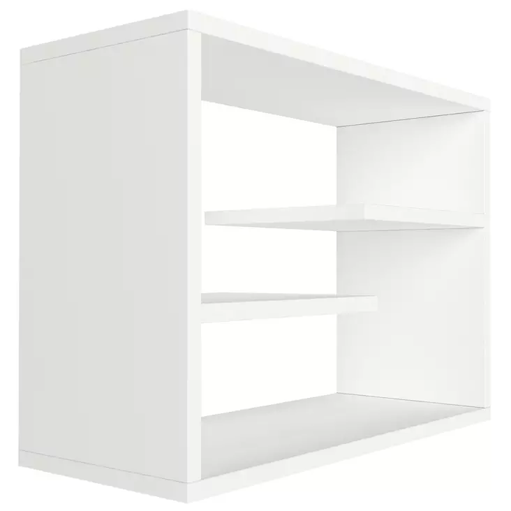 Valkoinen Seinähylly - 100% Melamiinipinnoitettu Lastulevy, 60x44x19,5 cm, Lisäsäilytystilaa, Helppo Kiinnitys - Seinähyllyt - 8681875215120 - 1