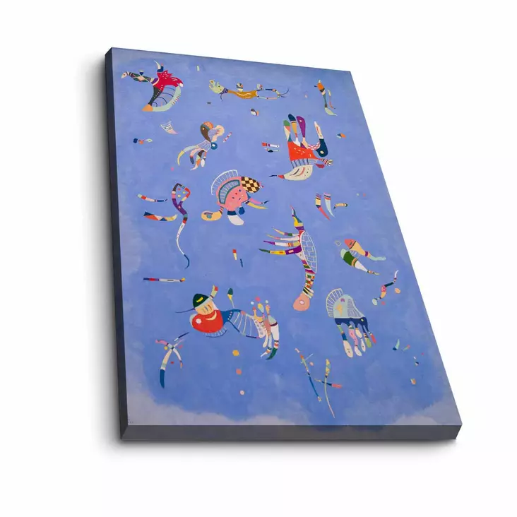 Vasili Kandinsky - Monivärinen Koristeellinen Canvas-taulu 45x70 cm, 100% Puukehys, 2,8 cm Paksuus, Seinäsomiste - Taulut ja kehykset - 8683342781350 - 1