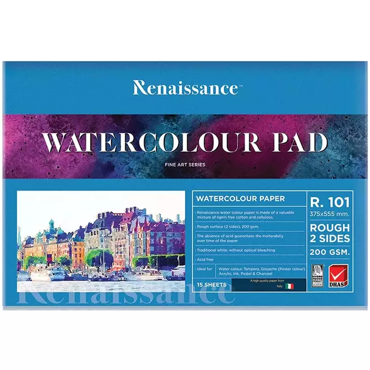 Vesivärilehtiö 375 x 555 mm, 200 g/m² - Maalaus- ja taulupohjat - 8851907104580 - 1
