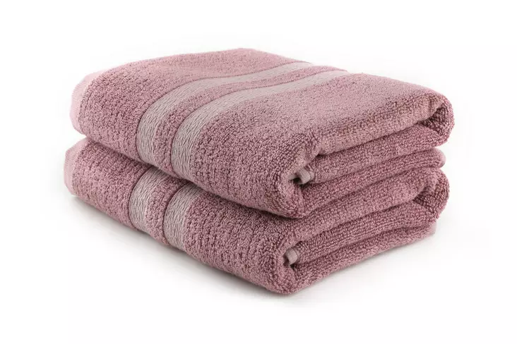 Ylellinen Kylpypyyhesetti 2 kpl, 60% Bambu 40% Puuvilla, Lilac, 75x150 cm, Konepestävä 40 °C, 550 gr/m² - Pyyhkeet ja kylpytakit - 8684282253990 - 1
