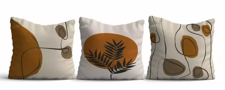 Ylellinen Monivärinen Tyynynpäällinen 3 kpl - 50% Puuvillaa, 50% Polyesteriä, 43x43 cm, Konepestävä ja Silityskelpoinen - Koristetyynyt - 8684283661510 - 1