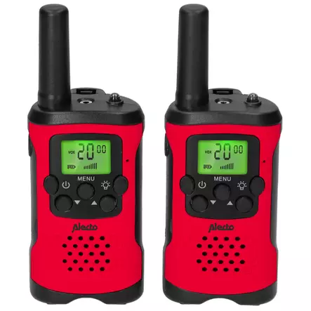 2 kappaleen walkie-talkie-sarja, kantama jopa 7 kilometriä Punainen / Musta - Radiopuhelimet ja megafonit - 8712412593651 - 10