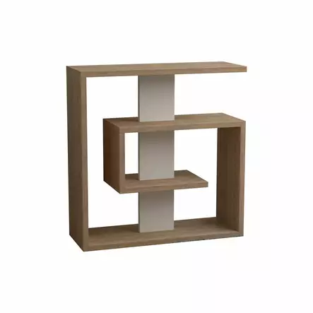 Monikäyttöinen Sivupöytä - Sonoma Tammi Valkoinen - 100% Melamiinipinnoitettu Lastulevy - 55x57x20 cm - Tyylikäs ja Kestävä - Sivu- ja apupöydät - 8681181807781 - 2