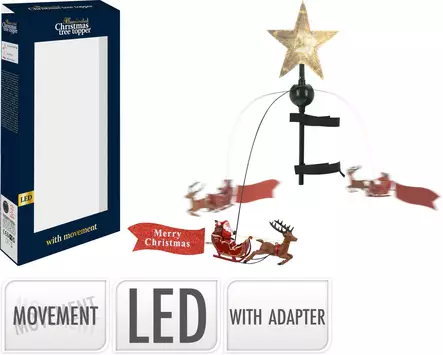 Joulukuusen tähti LED-valoilla - Joulukoristeet ja -tekstiilit - 8719987970481 - 1