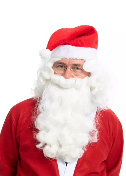 Joulupukin parta ja hiukset 1 - Joulupukin asut ja tarvikkeet - 6410410107161 - 1