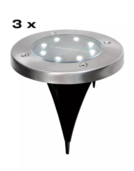 Maavalo Bari Solar 3 kpl Airam - Aurinkokennovalaisimet - 6435200295071 - 2