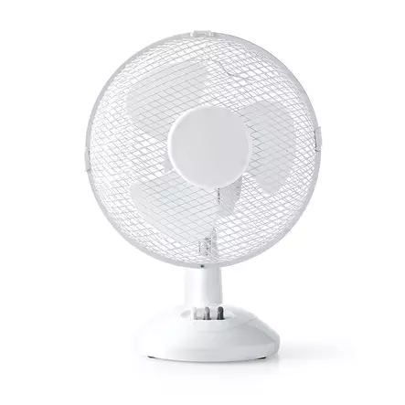 Pöytätuuletin | Verkkovirtakäyttöinen | Halkaisija: 230 mm | 22 W | Oskillaatio | 2 nopeusasetusta | Valkoinen - Tuulettimet ja ilmastointilaitteet - 5412810291151 - 1