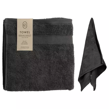Pyyhe 50x100cm harmaa - Pyyhkeet ja kylpytakit - 8720573823371 - 1