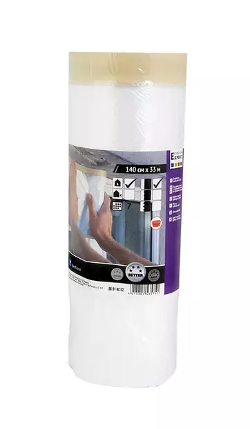 Suojamuovi teippi 140cmx33m uv7 - Maalaus- ja remonttisuojat - 4013307535751 - 1