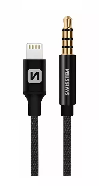Swissten 1,5 m Lightning / 3.5 mm sovitinkaapeli - Adapterit - 8595217481381 - 1