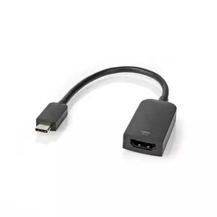 USB-C Sovitin | USB 3.2 Gen 1 | USB-C Uros | HDMI Ulostulo | 4K@60Hz | 0.20 m | Pyöreä | Niklattu | PVC | Musta | Laatikko - Tietokone ja verkko - 5412810331321 - 1
