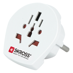 World travel adapter to Europe blister white - Yleisvirtalähteet ja adapterit - SKR1500211 - 2