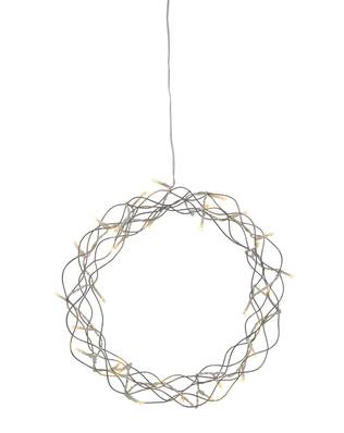 Merlin kranssi 30 cm hopea ip20 - Koristevalot - 6435200288721 - 2