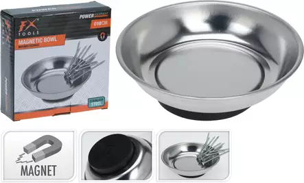 Fx tools magneettinen ruostumattomasta teräksestä valmistettu työkalukulho 10 cm – pidä osat turvassa - Muut käsityökalut - 8718158645081 - 1