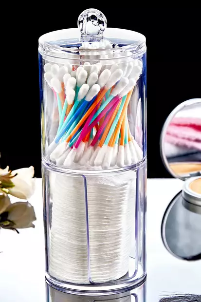 Akrilinen Pöytäjärjestäjä - Läpinäkyvä, 100% Akryyli, 7x7x19 cm - Tyylikäs ja Kestävä Toimiston Sisustuselementti - Työpöydän tarvikkeet - 8682870625921 - 1