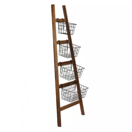 Hyllykori Teline, 145x60x22 cm, Tammi-Musta, 100% Melamiinipinnoitettu Lastulevy, 100% Metalli, 2 Pakettia - Seinähyllyt - 8684282608301 - 1