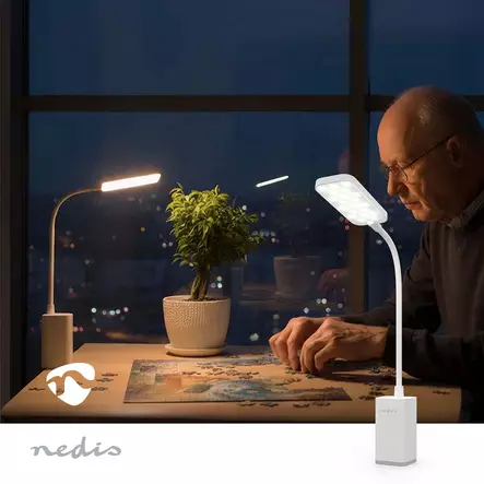 LED Pyötälamppu | Himmennettävä | 1 Valotila | 90 lm | Ladattava | Hipaisukytkin | Valkoinen - Lattia- ja pöytävalaisimet - 5412810475421 - 5