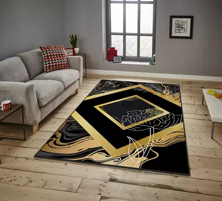 Monivärinen 120x180 cm Konepestävä Matto - 100% Polyesteri, Digitaalinen Painatus, Liukumaton Alapuoli - Suuret ja keskikokoiset matot - 8683342182621 - 2