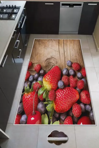 Monivärinen 80x120 cm Konepestävä Antibakteerinen Polyesterimatto - 3D Digitaalinen Painatus, Liukumaton Alapuoli - Pienet matot ja käytävämatot - 8682870626461 - 2