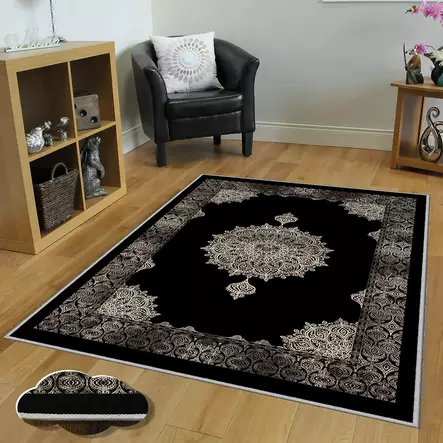 Monivärinen eteisen matto käytävämatto 100x200 cm - 100% Polyesteri, Antibakteerinen, Konepestävä, PVC Liukumaton Alusta - Suuret ja keskikokoiset matot - 8682870054301 - 2