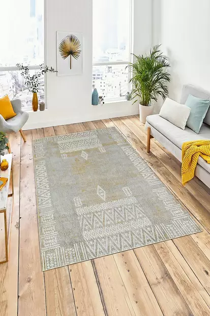 Monivärinen eteisen matto käytävämatto 80x150 cm - 100% Polyesteri, Antibakteerinen, Ekologinen, Konepestävä, Liukumaton Alusta - Pienet matot ja käytävämatot - 8683342909181 - 2