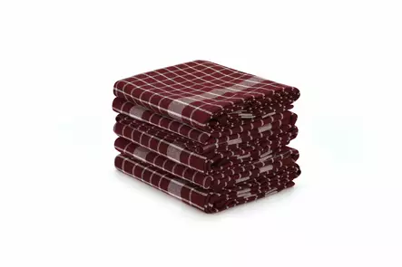 Pesupyyhesetti (10 kpl), punaviini punainen valkoinen, 45 x 65 cm, pehmeä, kestävä - Pyyhkeet ja kylpytakit - 8681875671391 - 1