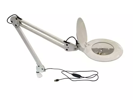 Suurennuslasivalaisin LED USB valkoinen, 3xsuurentava, 12W, säädettävä valo - Lattia- ja pöytävalaisimet - 6438168121031 - 1