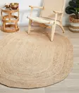 100% JUTE Matto 70x120 cm - Käsinkudottu, Kermansävyinen, Helppohoitoinen, Tyylikäs ja Kestävä Sisustuselementti - Pienet matot ja käytävämatot - 8683342471541 - 2