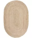 100% JUTE Matto 70x120 cm - Käsinkudottu, Kermansävyinen, Helppohoitoinen, Tyylikäs ja Kestävä Sisustuselementti - Pienet matot ja käytävämatot - 8683342471541 - 1