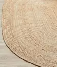 100% JUTE Matto 70x120 cm - Käsinkudottu, Kermansävyinen, Helppohoitoinen, Tyylikäs ja Kestävä Sisustuselementti - Pienet matot ja käytävämatot - 8683342471541 - 3
