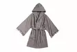 100% Puuvillainen Hupullinen Kylpytakki, Harmaa, Koko L/XL, 270 gr/m², Konepestävä 40 °C, Mukavuus ja Tyyli - Pyyhkeet ja kylpytakit - 8684282463511 - 1