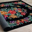 100% Puuvillamatto 80x150 cm - Antibakteerinen, Konepestävä, Liukumaton PVC-pohja, Värikäs Design, Mukava ja Kestävä - Pienet matot ja käytävämatot - 8683742636601 - 6