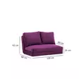 2-istuttava vuodesohva, violetti, 185 cm leveä, mukava, kestävä - Vuodesohvat - 8683342263351 - 10