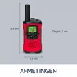 Radiopuhelinsarja | 2 luuria | Jopa 7 km | Taajuuskanavat: 24 h valmiustila | Kuulokelähtö | Sisäänrakennettu taskulamppu | Punainen - Radiopuhelimet ja megafonit - 8712412593651 - 58