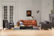 3-istuttava sohva, oranssi, 215 cm leveä, ylellinen mukavuus, tyylikäs muotoilu - Sohvat - 8683342939331 - 5