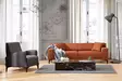 3-istuttava sohva, oranssi, 215 cm leveä, ylellinen mukavuus, tyylikäs muotoilu - Sohvat - 8683342939331 - 4