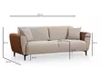 3-istuttava vuodesohva, kaneli, 215 cm x 85 cm x 85 cm, kestävä, helppohoitoinen - Vuodesohvat - 8684282484561 - 13
