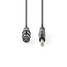 Balansoimaton Audiojohto | XLR 3-Pin naaras | 6.35 mm uros | Niklattu | 3.00 m | Pyöreä | PVC | Tummanharmaa | Pahvikotelo - Audiokaapelit - 5412810295401 - 2