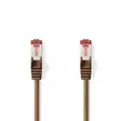 CAT6 Verkkokaapeli | RJ45 uros | RJ45 uros | S/FTP | 7.50 m | Pyöreä | LSZH | Ruskea | Muovipussi - Tietokone ja verkko - 5412810277841 - 1