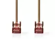 CAT6 Verkkokaapeli | RJ45 uros | RJ45 uros | S/FTP | 7.50 m | Pyöreä | LSZH | Ruskea | Muovipussi - Tietokone ja verkko - 5412810277841 - 10