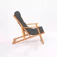 Harmaa Luonnollinen Puutarhatuoli - 100% Pyökkipuuta, Vedenkestävä, Ergonominen, Koko: 50x81x50 cm, Suljettu: 150 cm - Puutarhatuolit ja sohvat - 8683742129301 - 2