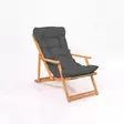 Harmaa Luonnollinen Puutarhatuoli - 100% Pyökkipuuta, Vedenkestävä, Ergonominen, Koko: 50x81x50 cm, Suljettu: 150 cm - Puutarhatuolit ja sohvat - 8683742129301 - 1