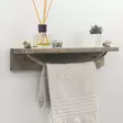 Boheemi Rustiikkinen Seinä Hylly, 100% Kuusipuuta, Käsintehty, Pähkinänvärinen, 50x10x9 cm, Sisältää 1 Paketin - Seinähyllyt - 8681875775181 - 1
