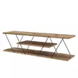 TV-taso, musta pähkinäpuu, W120 cm x H33 cm x D33 cm, kestävä, tilava, tyylikäs - TV-tasot - 8681875877281 - 4