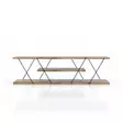 TV-taso, musta pähkinäpuu, W120 cm x H33 cm x D33 cm, kestävä, tilava, tyylikäs - TV-tasot - 8681875877281 - 3
