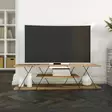 TV-taso, musta pähkinäpuu, W120 cm x H33 cm x D33 cm, kestävä, tilava, tyylikäs - TV-tasot - 8681875877281 - 2