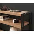 Atlantic Pine Black Sideboard - 100% Melamiinipinnoitettu Lastulevy, Metalli Runko, Useita Hyllyjä, Kiinnitettävä Seinäkiinnitys - - 19-19-8681875315561 - 2